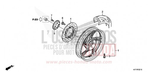 REAR WHEEL SH150ADH de 2017
